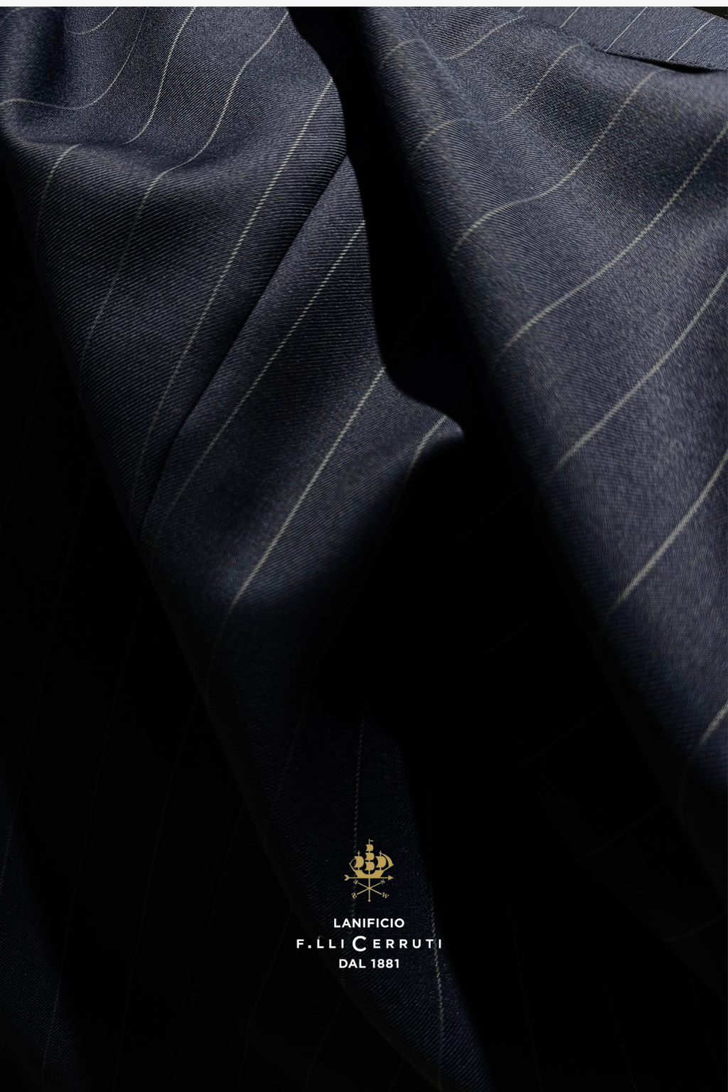 Bold Striped Navy Tailored Fit Adenauer Suit by Cerruti