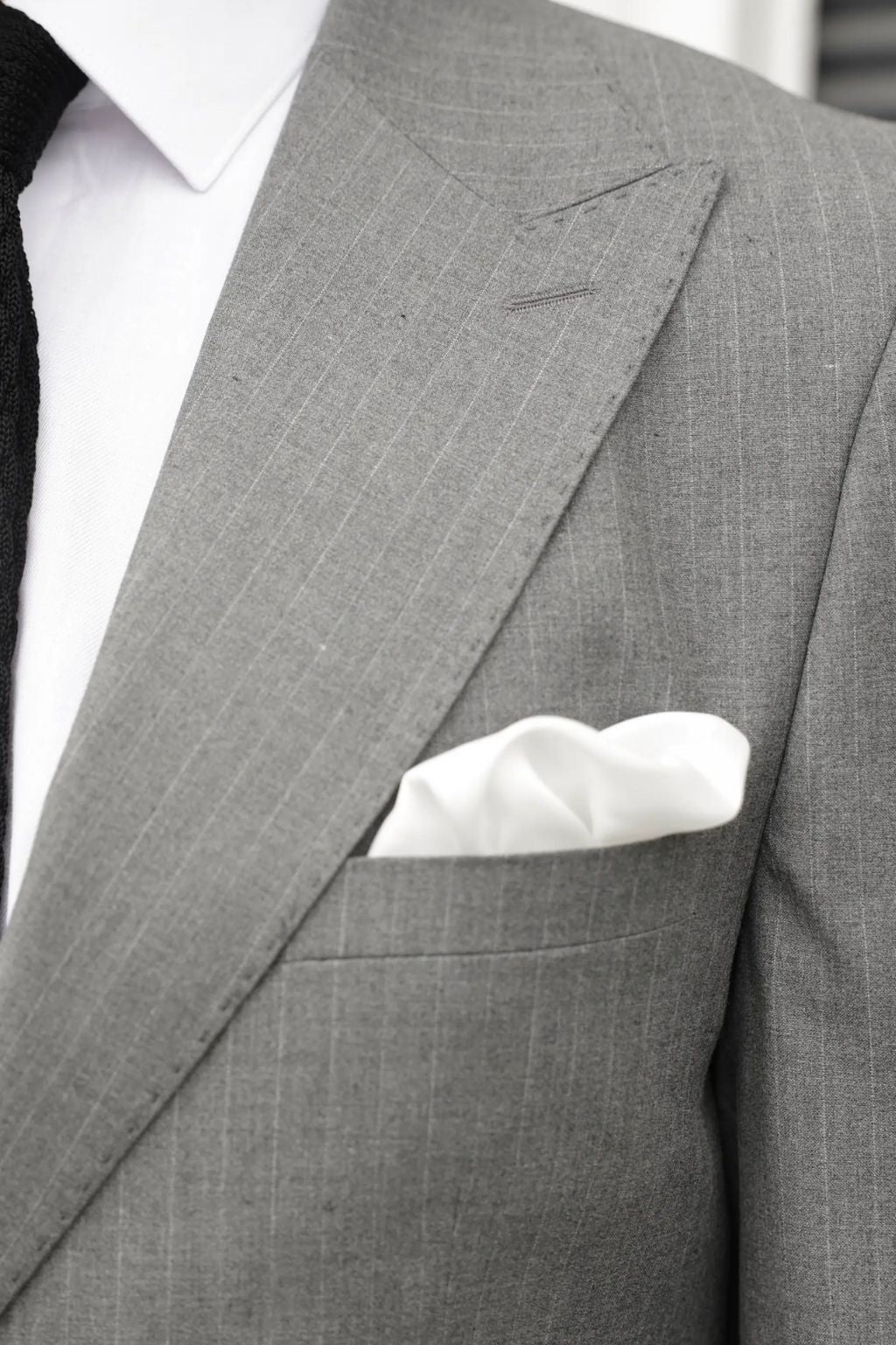 Striped Grey Tailored Fit Kohl Suit