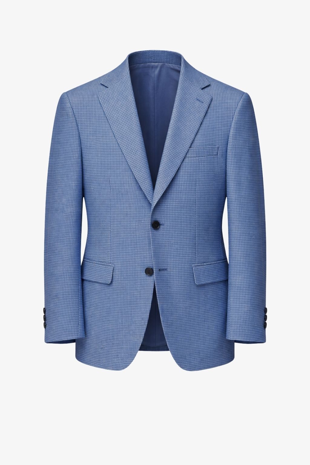 Blue Small Check Pattern Blazer