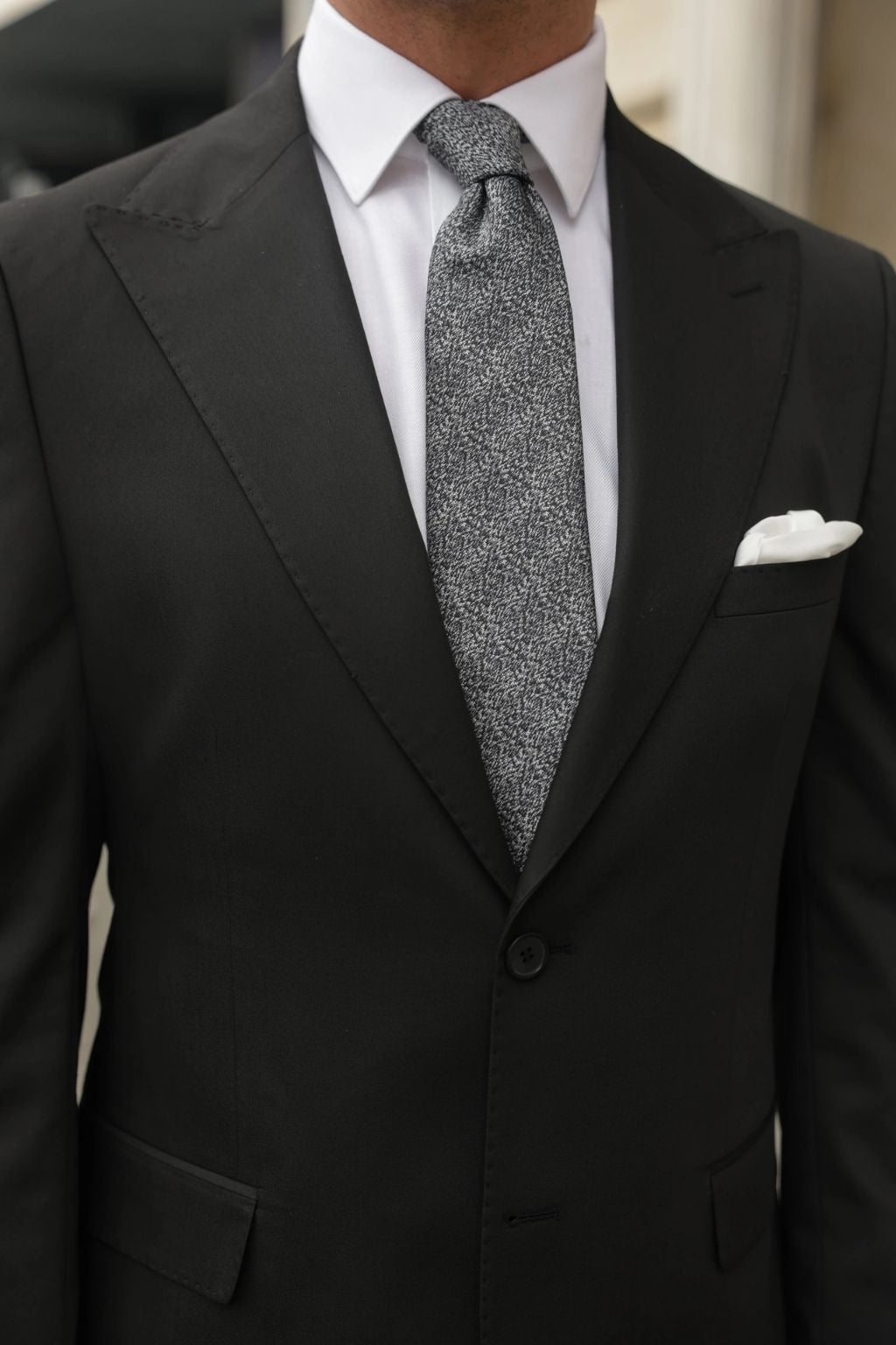 Black Tailored Fit Kohl Suit