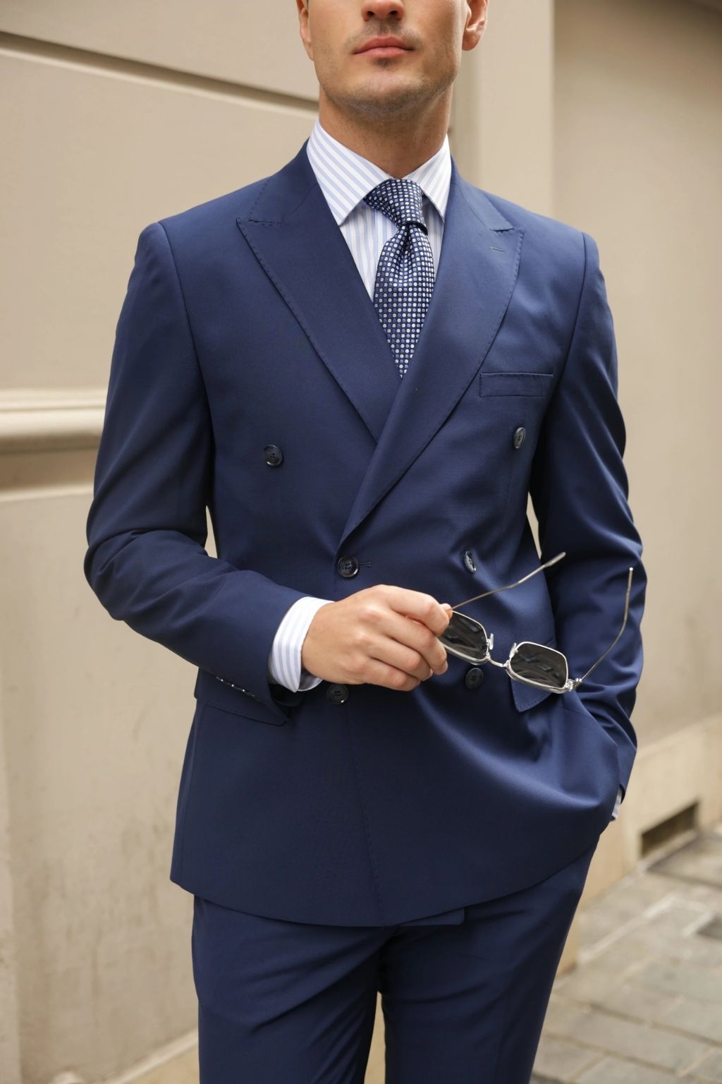 Blue Tailored Fit Gasperi Suit