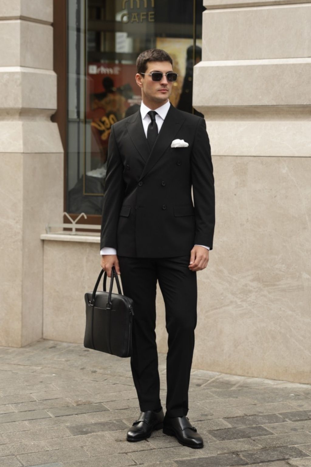 Black Tailored Fit Gasperi Suit