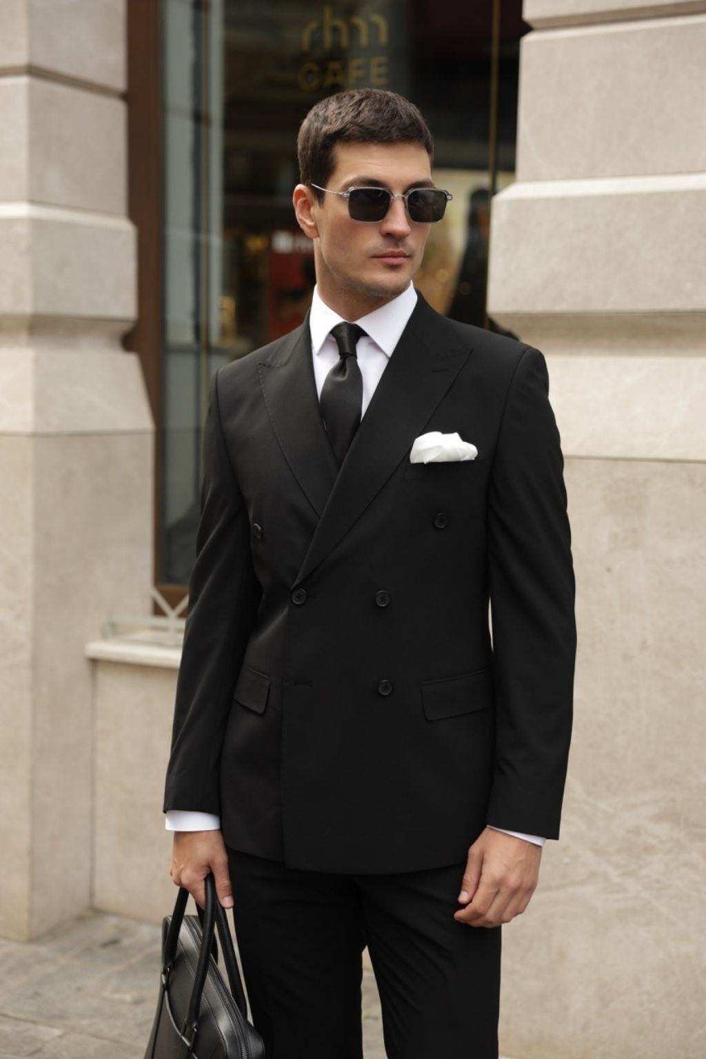 Black Tailored Fit Gasperi Suit