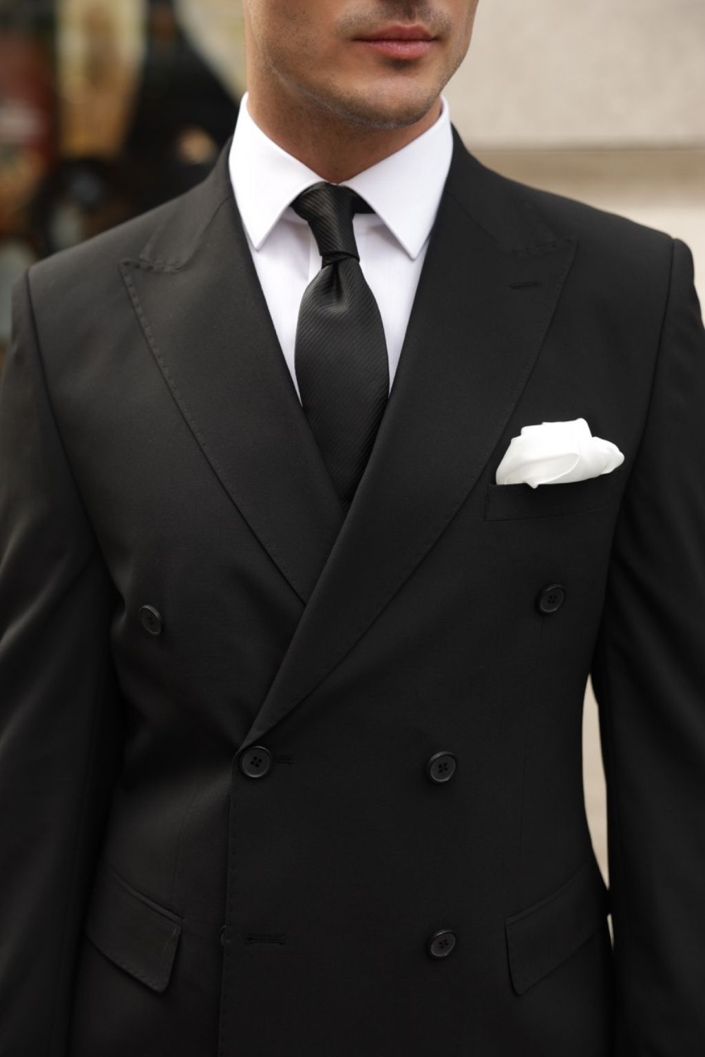 Black Tailored Fit Gasperi Suit