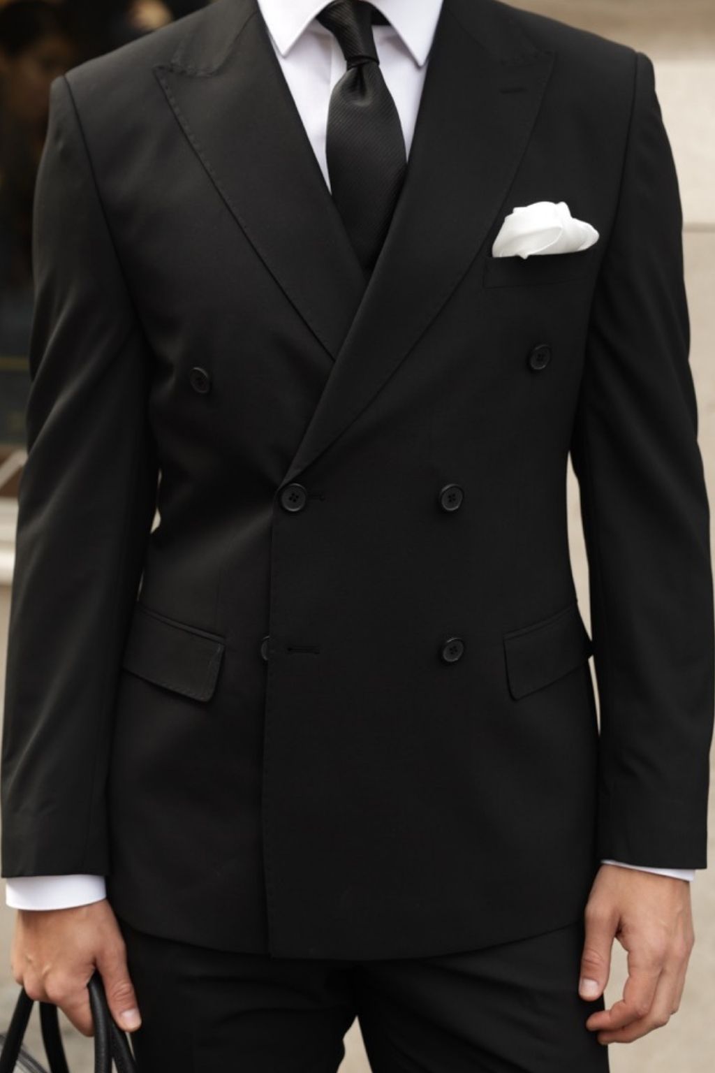 Black Tailored Fit Gasperi Suit