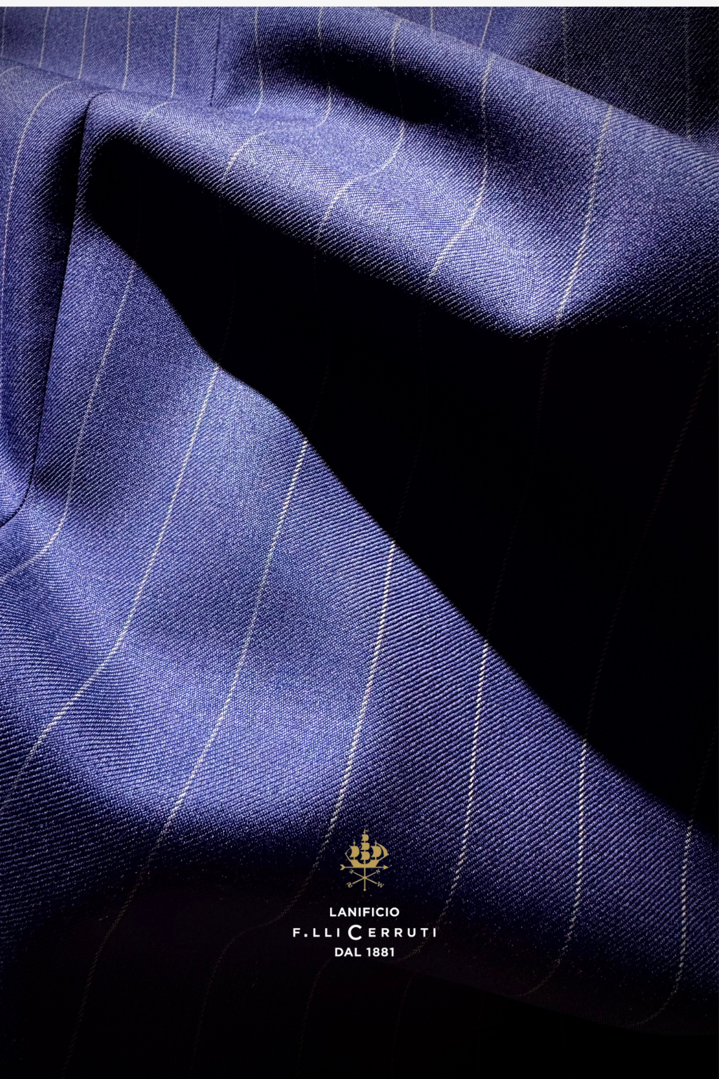 Bold Striped Blue Tailored Fit Adenauer Suit by Cerruti