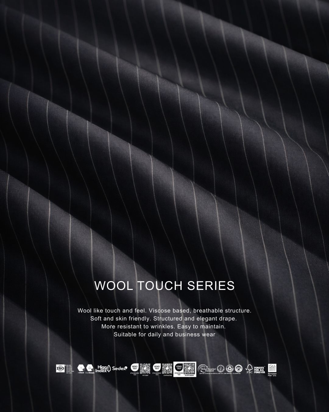 Striped Black Tailored Fit Henri Suit