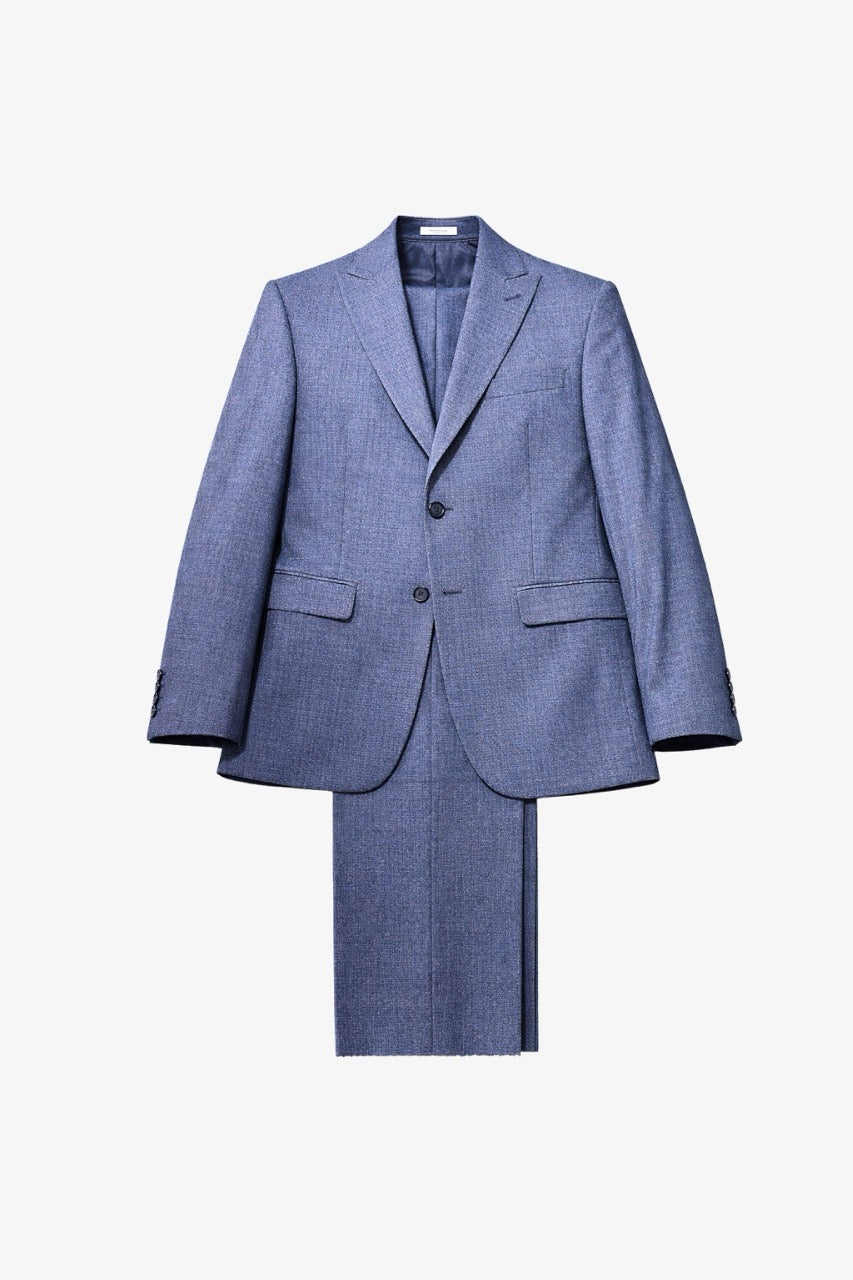 Textured Blue Slim Fit Spinelli Suit