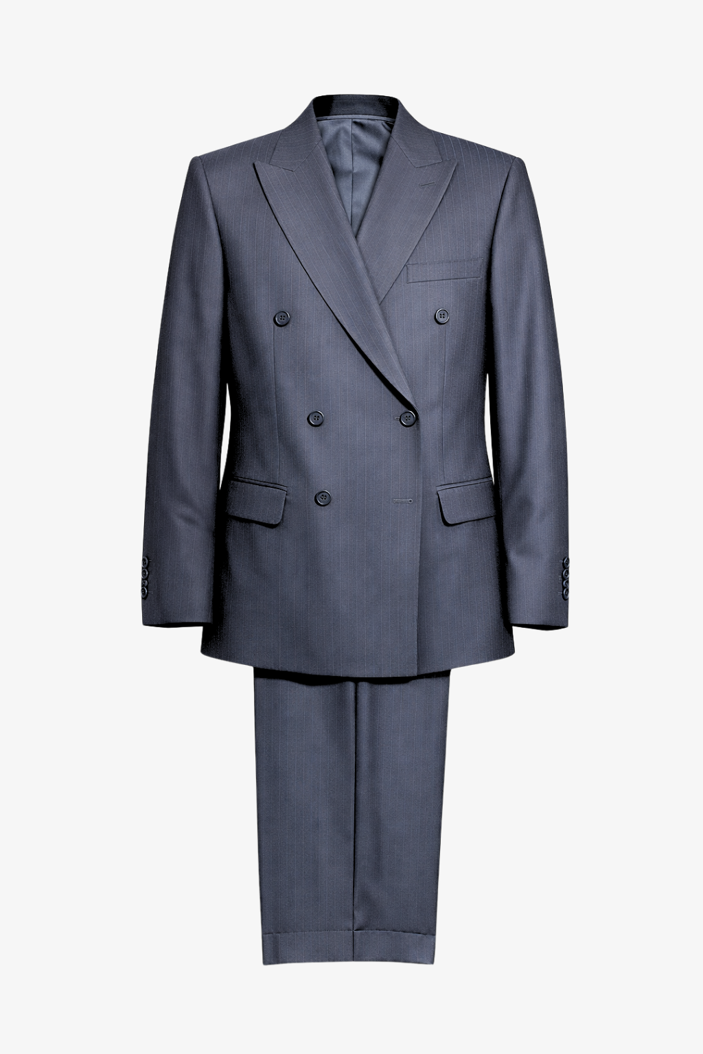 Pin Striped Navy Tailored Fit Gasperi Suit