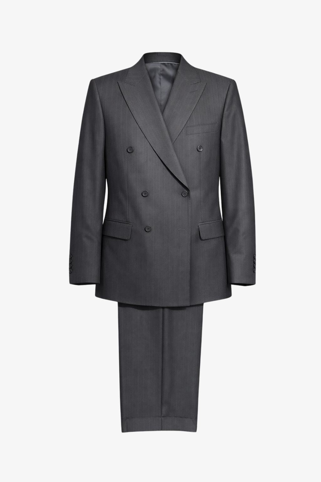 Striped Black Tailored Fit Gasperi Suit
