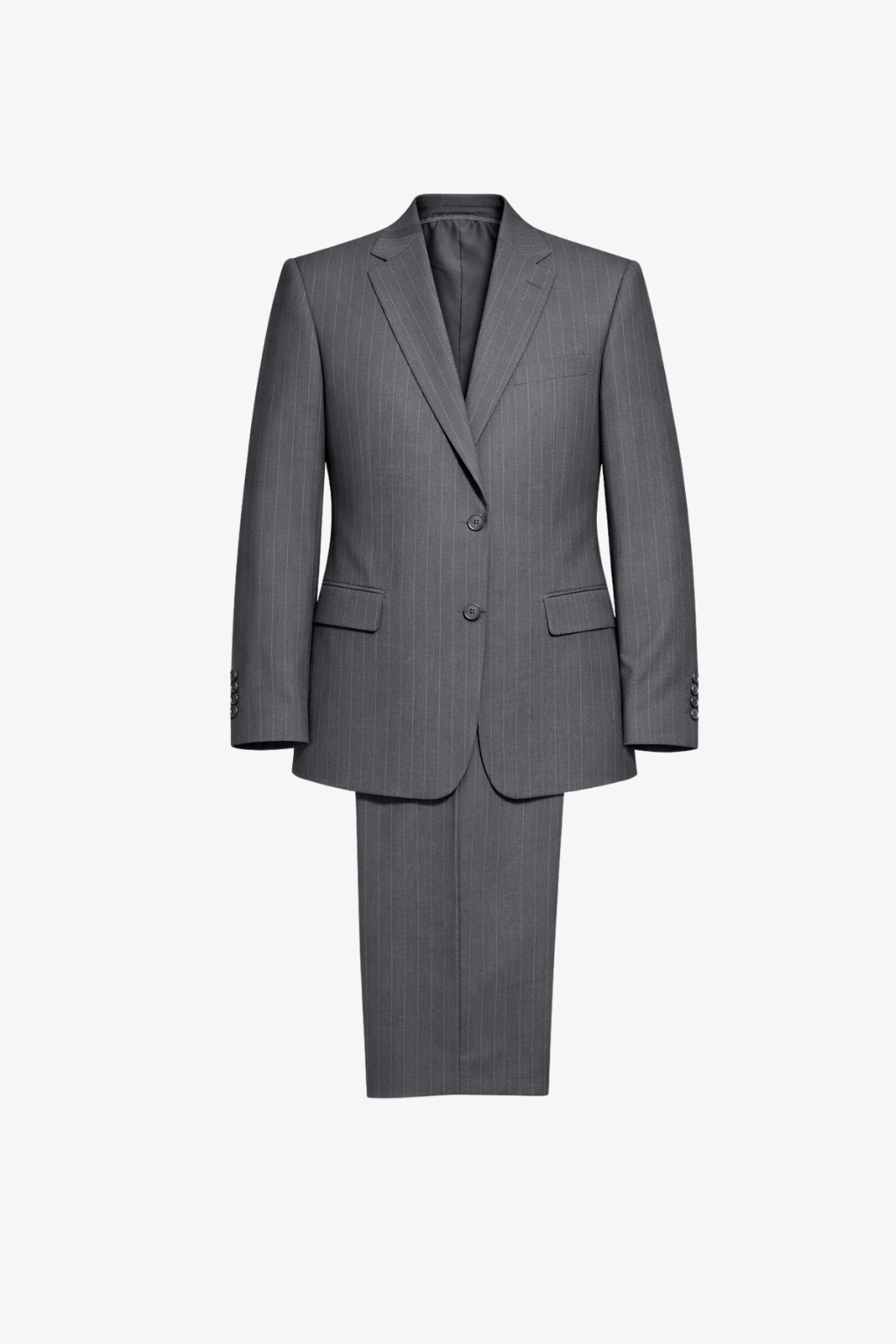 Striped Dark Grey Tailored Fit Henri Suit