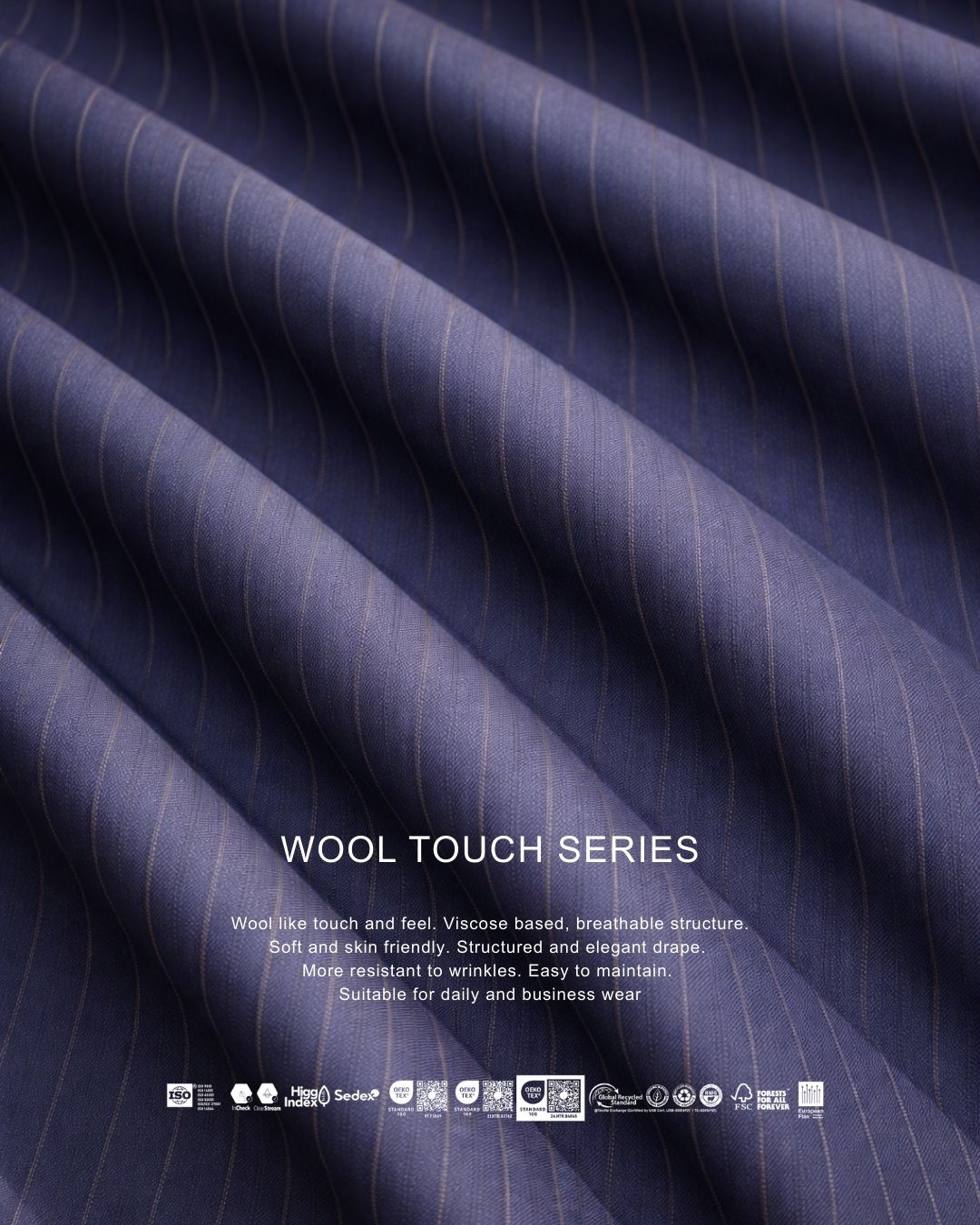 Striped Blue Tailored Fit Henri Suit