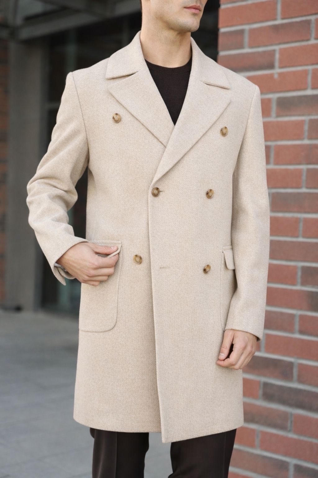 Beige Premium Overcoat