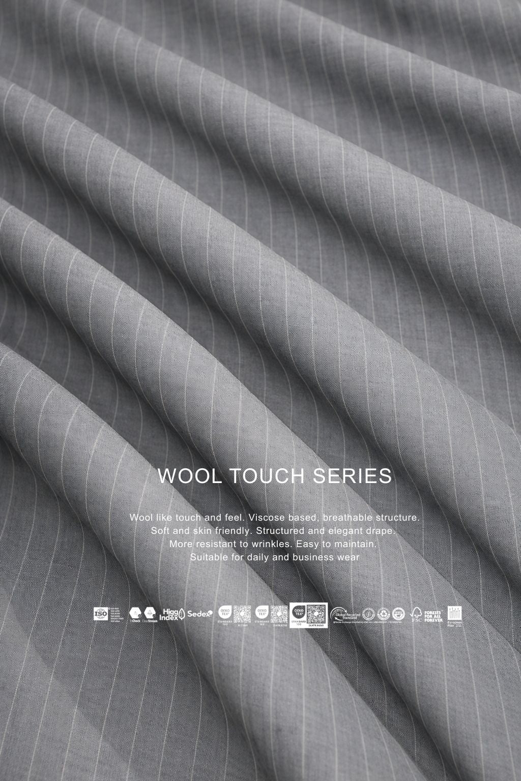 Striped Grey Tailored Fit Kohl Suit