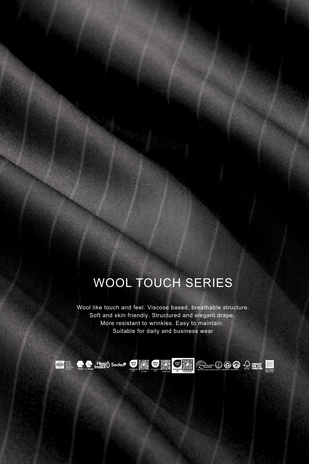 Striped Black Tailored Fit Gasperi Suit