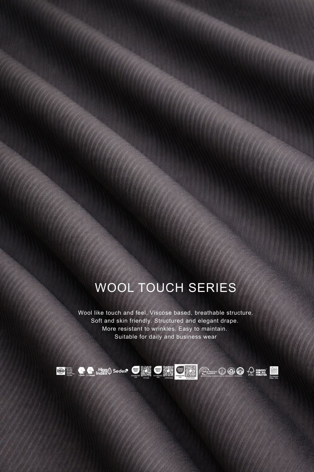 Pin Striped Black Tailored Fit Kohl Suit