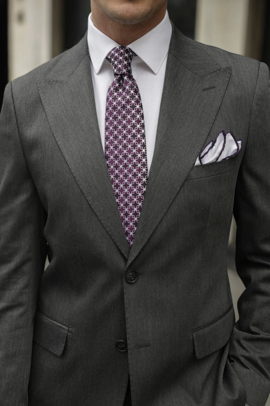 Dark Grey Tailored Fit Kohl Suit