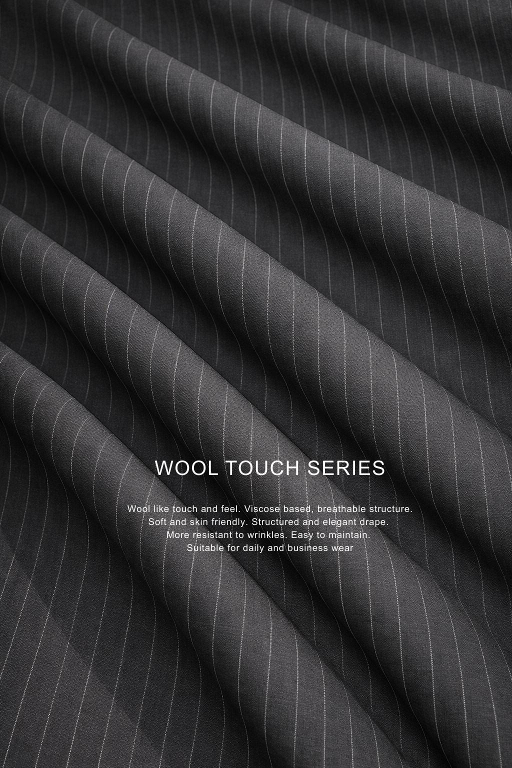 Striped Dark Grey Tailored Fit Kohl Suit