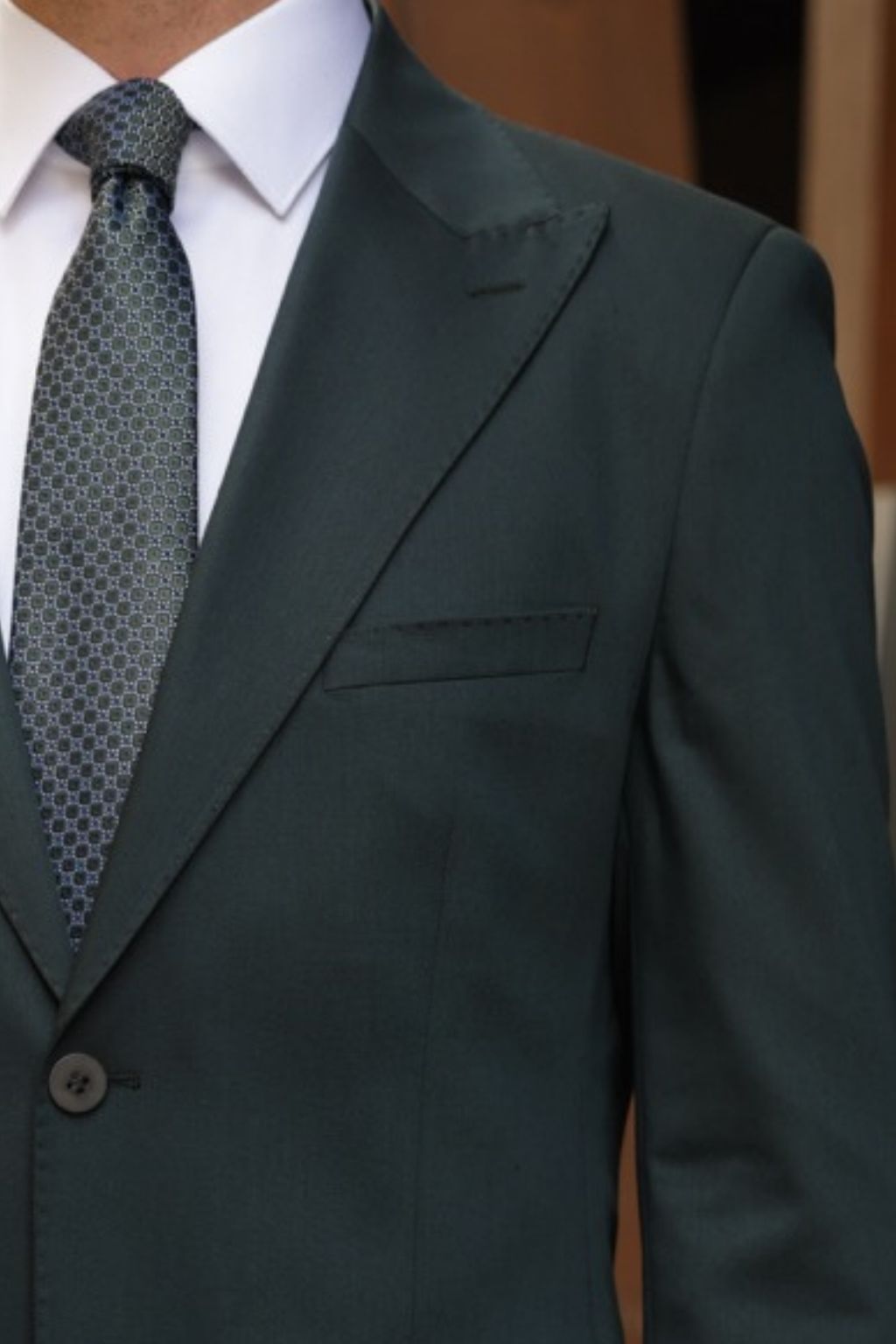 Green Tailored Fit Kohl Suit