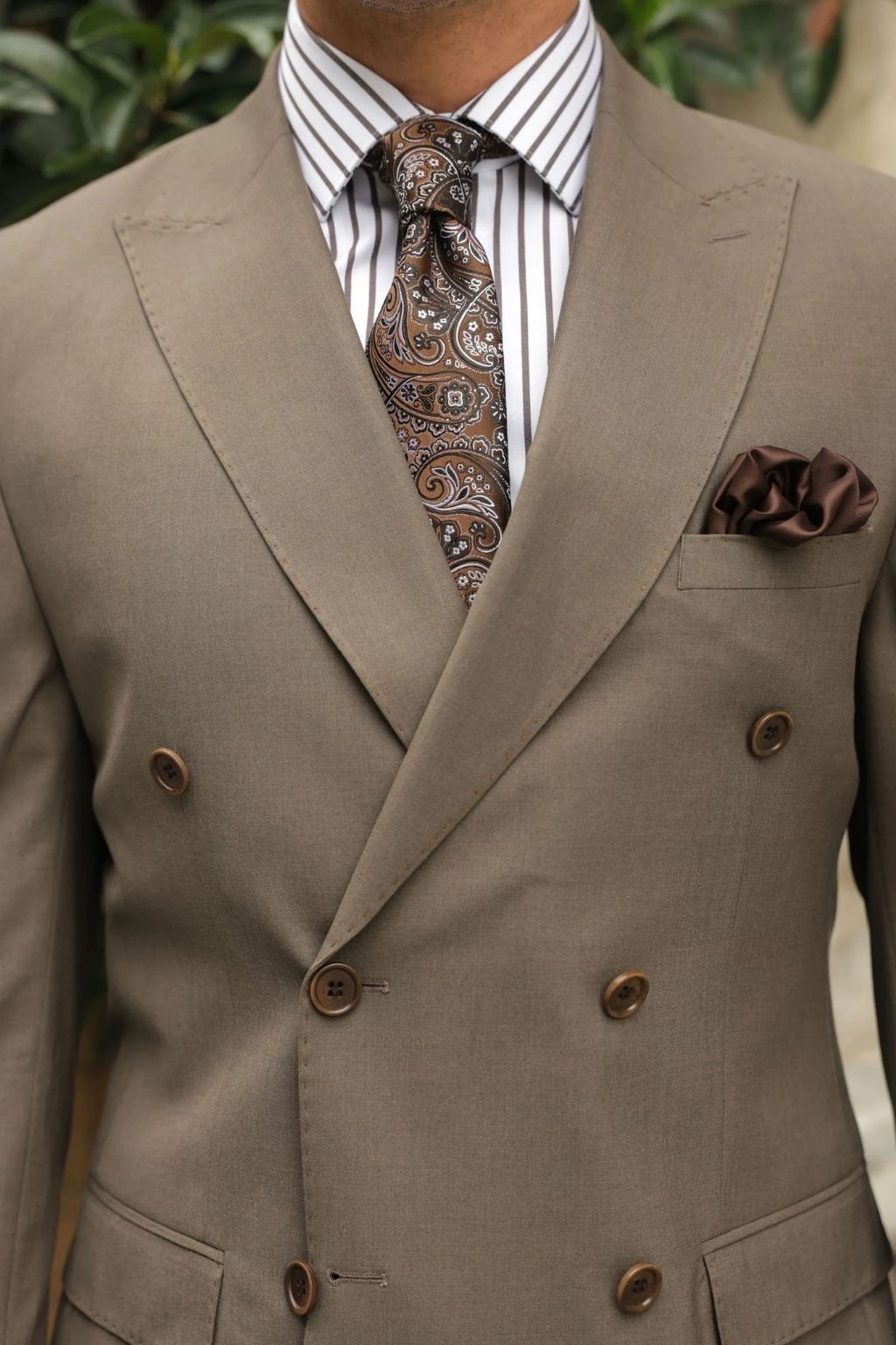 Brown Tailored Fit Gasperi Suit