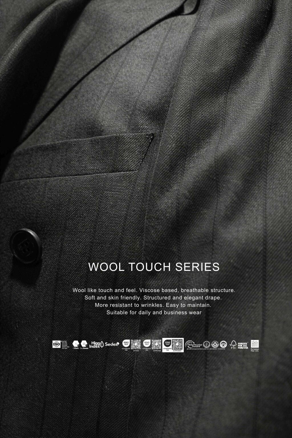 Striped Dark Grey Tailored Fit Gasperi Suit