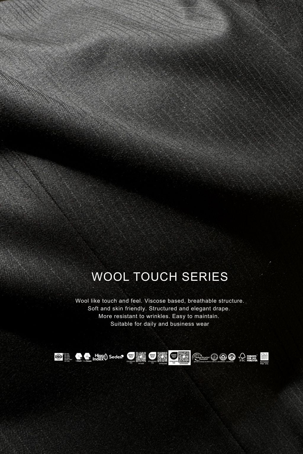 Pin Striped Black Tailored Fit Gasperi Suit