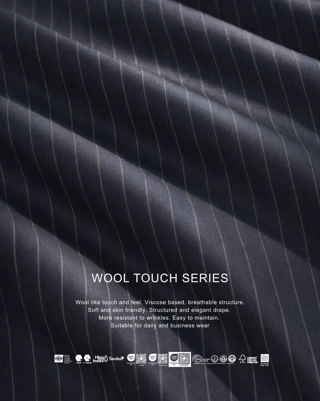 Striped Navy Blue Tailored Fit Henri Suit