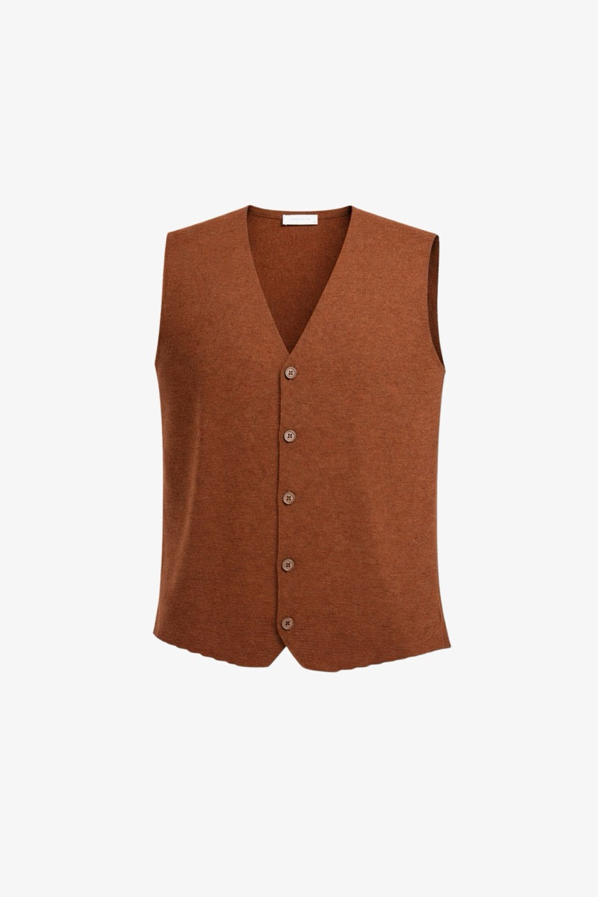 Camel Vest Knitwear