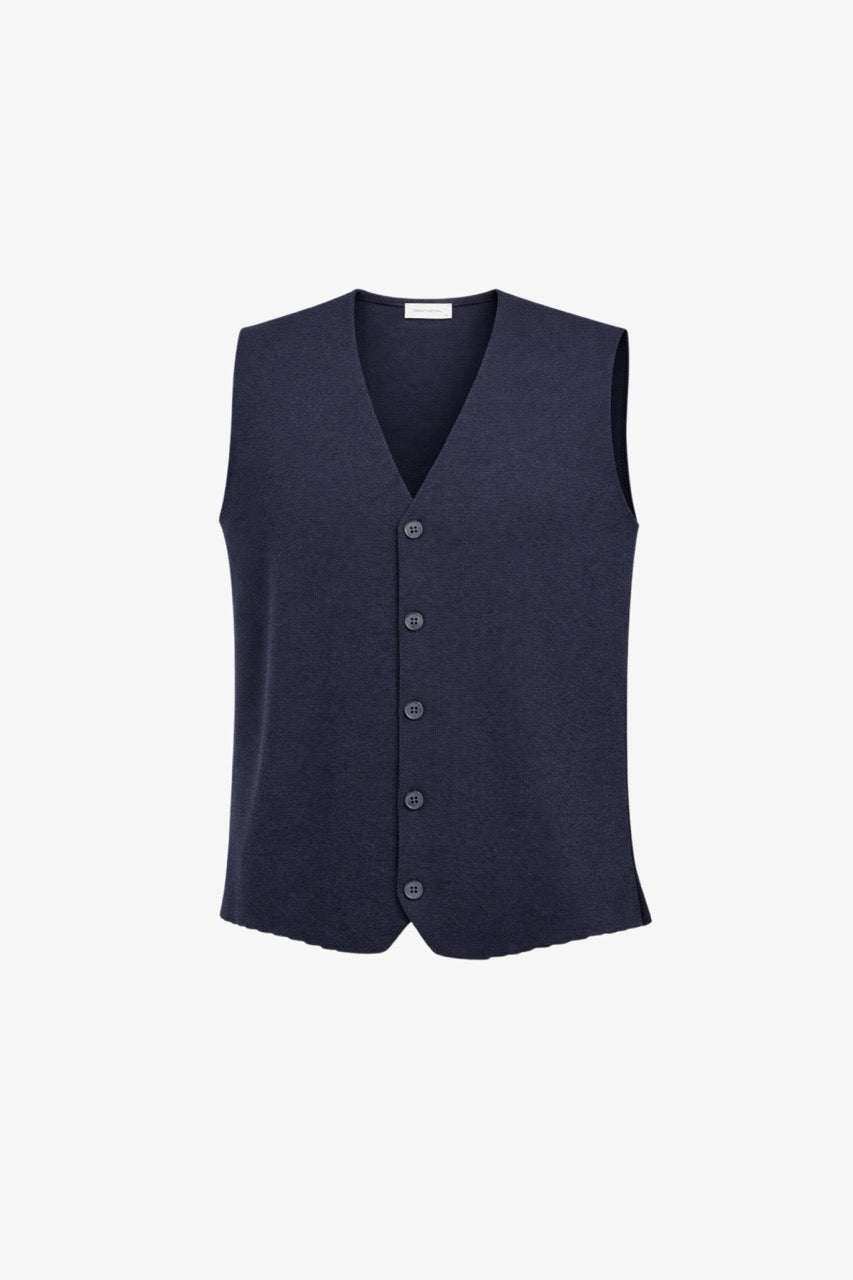 Navy Vest Knitwear