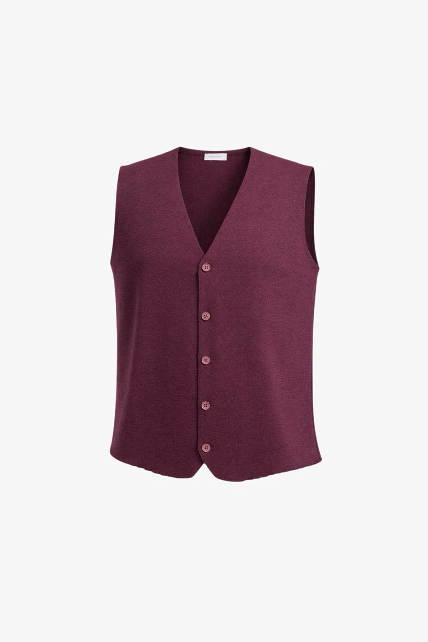 Burgundy Vest Knitwear