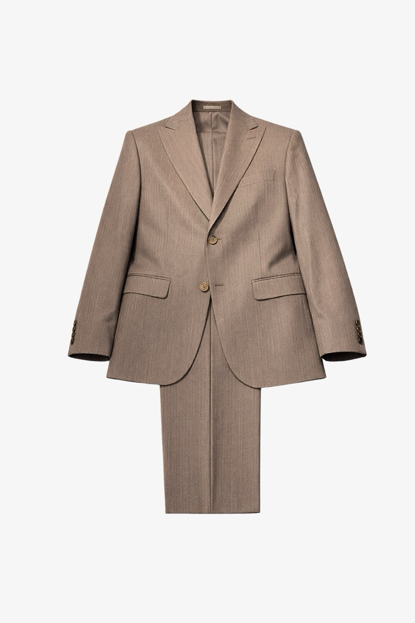 Textured Brown Tailored Fit Kohl Suit