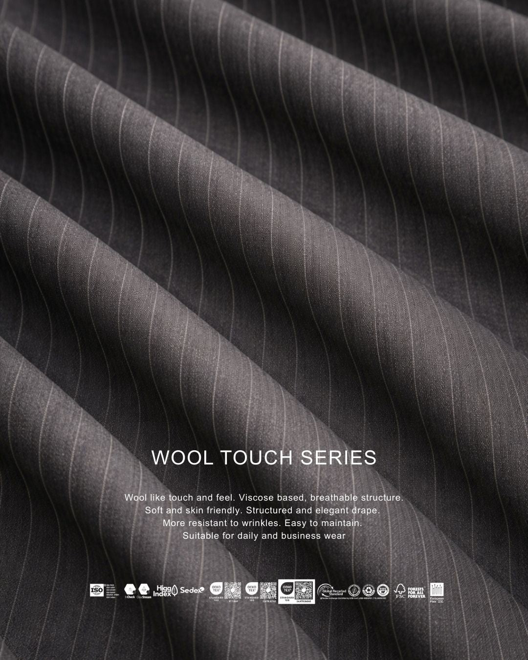 Striped Dark Grey Tailored Fit Henri Suit