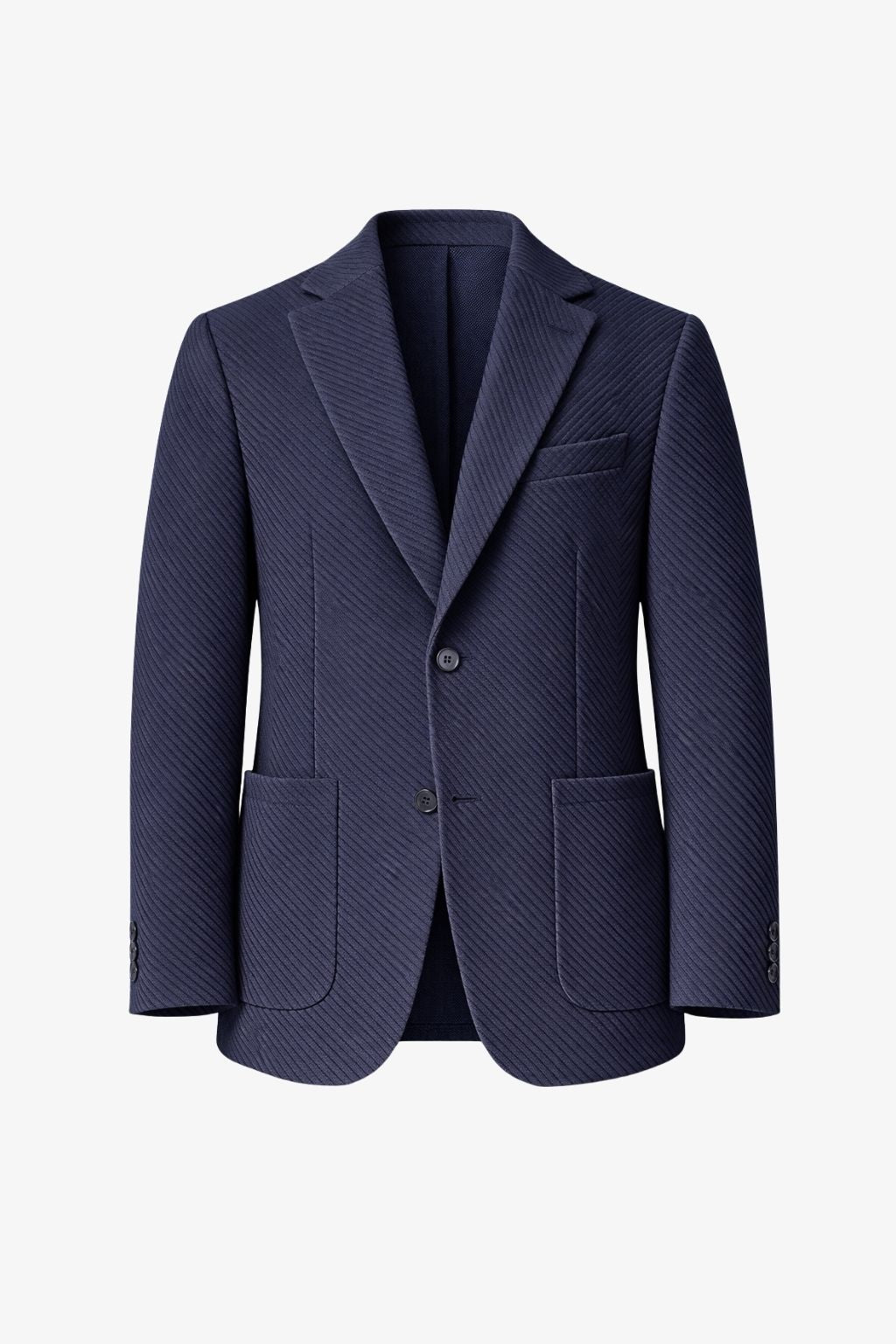 Navy Waffle Iron Pattern Blazer